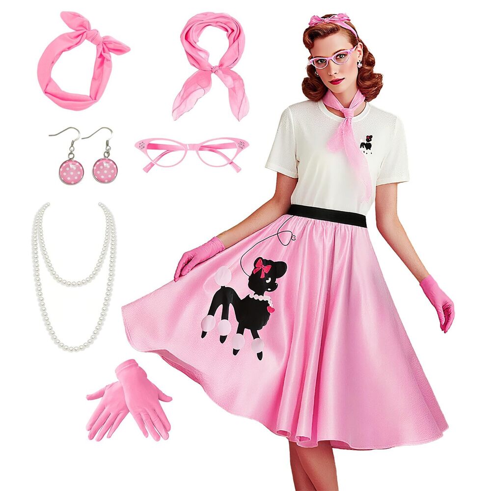 1787 1950s Outfits For Sock Hop Outfits Poodle Skirts For 50s